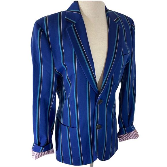 Blue striped boating blazer, NEW Jack Wills Ordway unisex preppy academic jacket - Picture 1 of 10